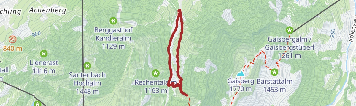 Route map: Kreuzweg zur Brixenbachalm